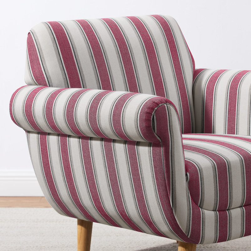 Fauteuil d'appoint 29,92 po Linend, Lin rouge