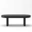 Table basse Mid-Century moderne cannelée ovale pour le salon, le bureau, la maison-505803848