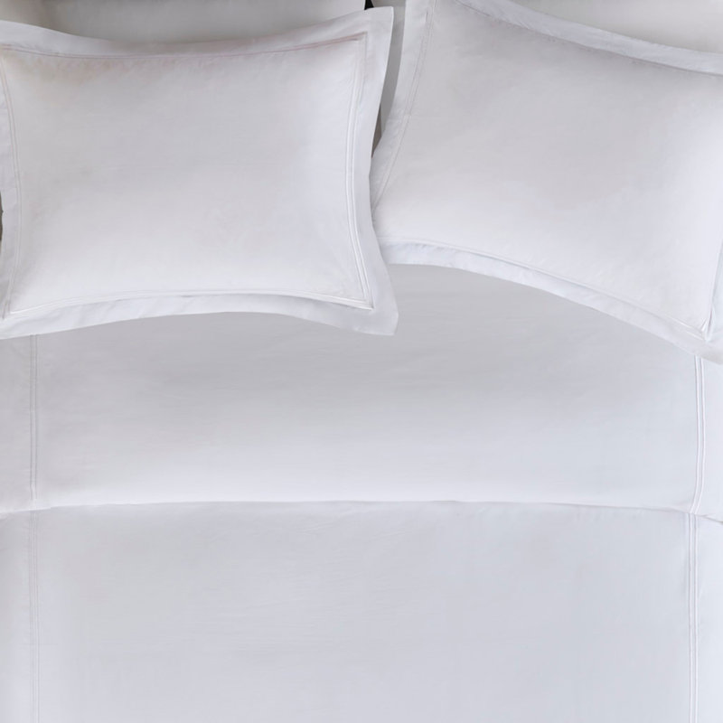 Ensemble d'édredon 100% satin de coton brodé