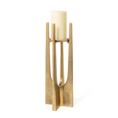 HomeRoots 16'' H Aluminum Tabletop Pillar