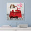 «Allons-y! «Beagle» par Jodi P. - reproduction de photo sur verre