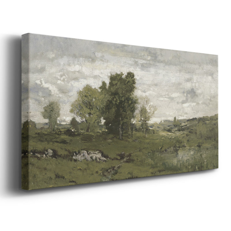 Série paysage - DCCDXVVI - Toile tendue avec châssis encadré - Prêt à être accroché, H 25 po x l 49 po