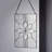 18"H Clear Floral Glass Window Panel