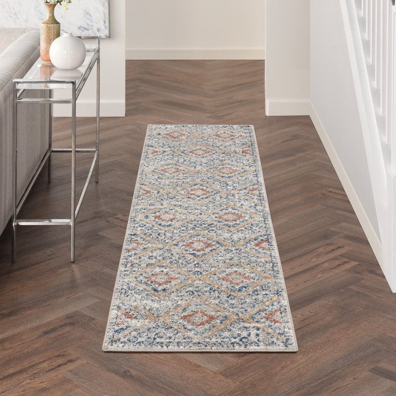 Tapis beige Freeda, Tapis de couloir 2 pi 2 po x 7 pi 6 po