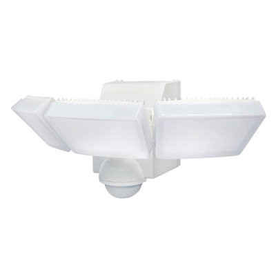 Iq America Lb1912bz 1200 Lumen Battery Operated Led Motion Security Flood Light Wall Eave  Universal Mount Indoor Outdoor Closet Shed Storage Attic Workshop Garage Safe Barbeque Light Bz