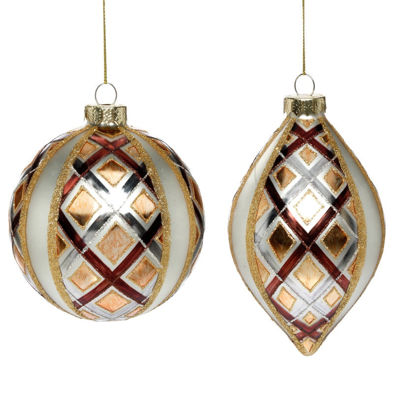 Art Deco Ornament - 4 Inches Set Of 6