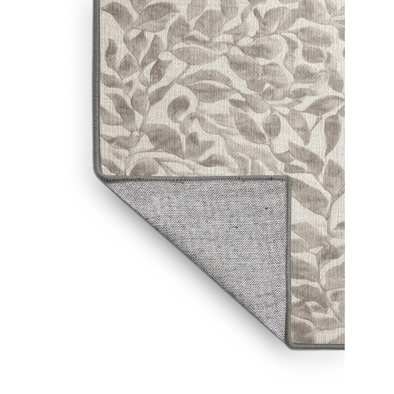 Machine Washable Gray Area Rug, Runner 2' x 4'