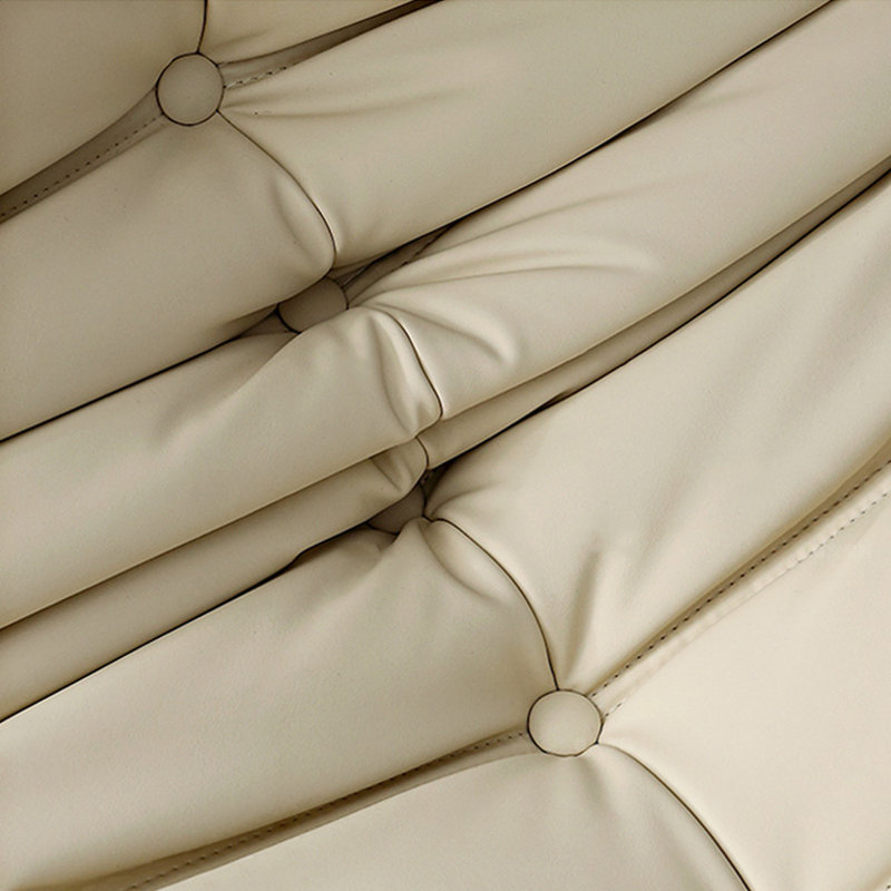 Canapé à billes rétro, Cuir véritable beige