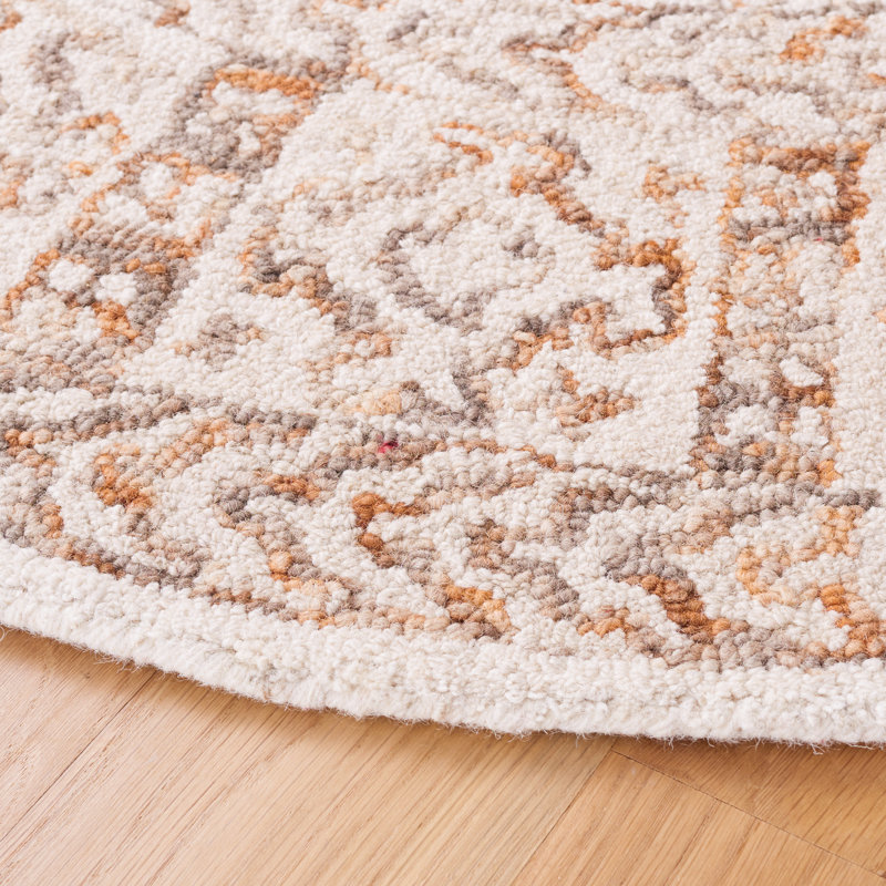 Tapis oriental en laine / coton touffeté à la main ivoire / sauge, Tapis de couloir 2 pi 3 po x 9 pi