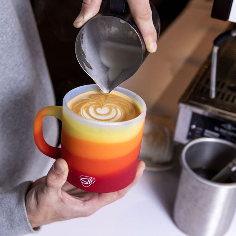 Silipint: Coffee Mug 16oz: 2 Pack - Marigold - Silicone Handled Unbreakable Cups