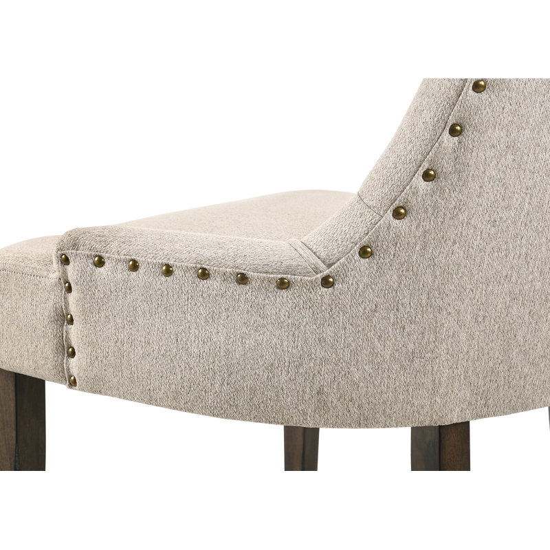 Shyann 18'' H Tufted Upholstered Side Chair, Cream