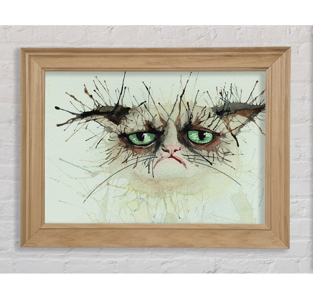 Grumpy Cat Aquarell Splat - Bilderrahmen Kunstdrucke