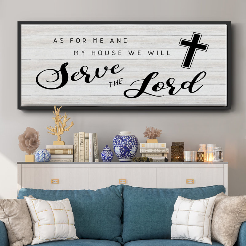 Serve the Lord - Toile encadrée, H 12 po x l 30 po