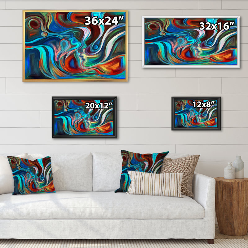 Energy of Unity II - cadre photo, impression sur toile, H 24 po x l 36 po x P 1 po, Cadre flottant noir