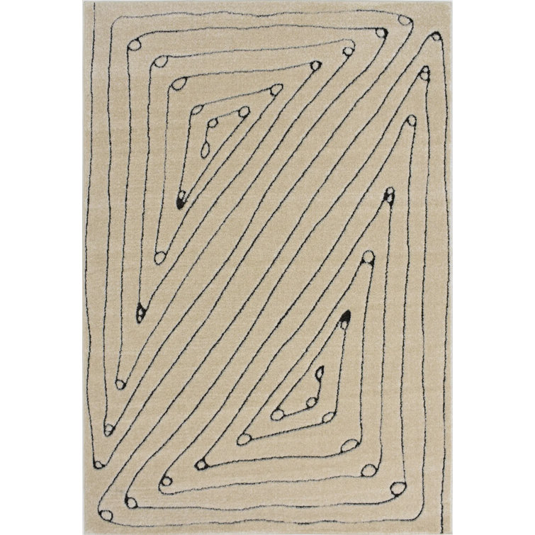 Neace Contemporary Classic Tan Area Rug