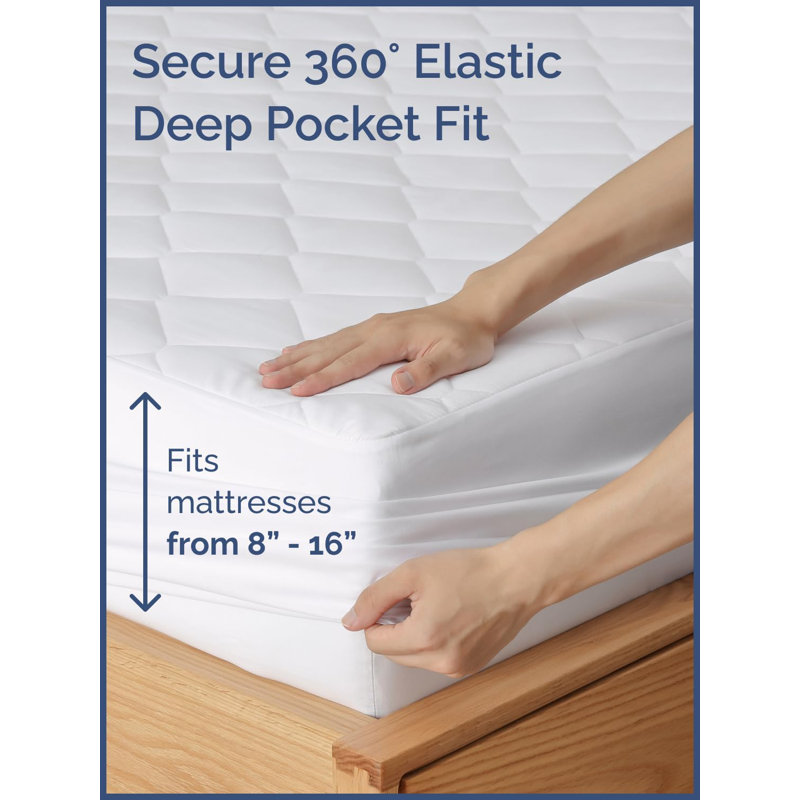 Couvre-matelas de 150 g / m² épais, confortable et moelleux - rafraîchissant, respirant et silencieux - lavable à la machine