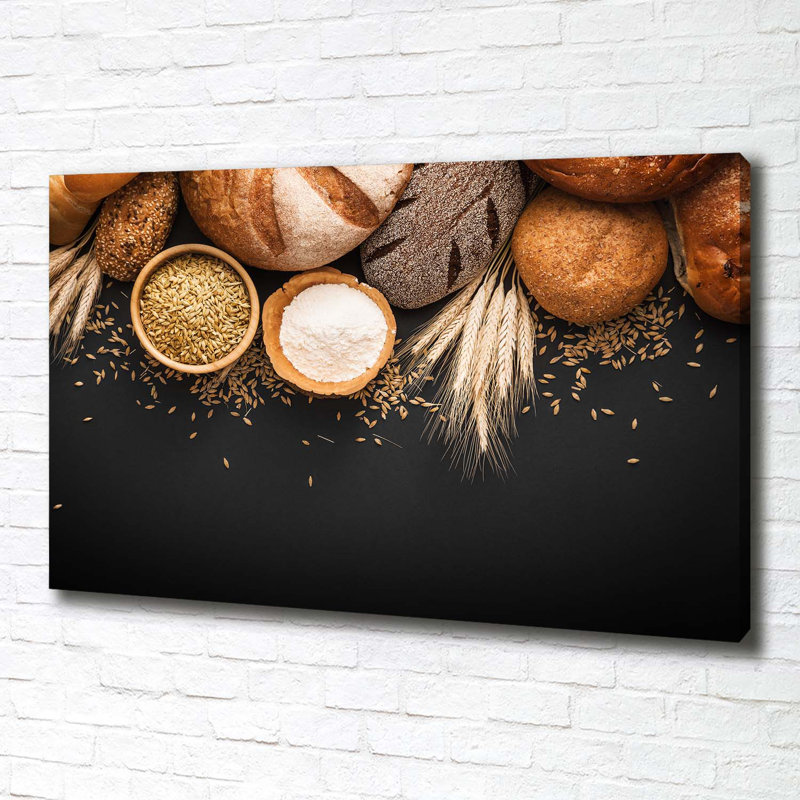 Bread And Wheat - No Frame Print on Canvas