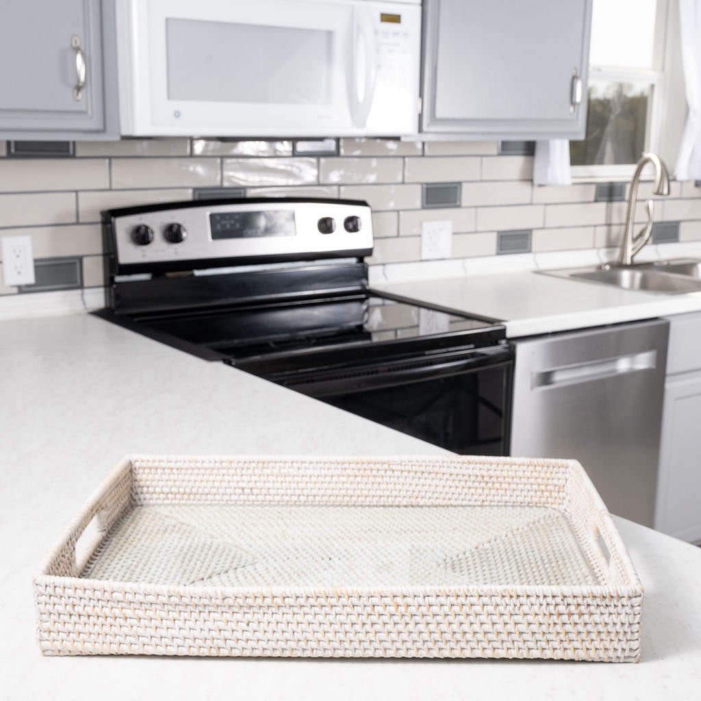 Landers Serving Tray, White Wash
