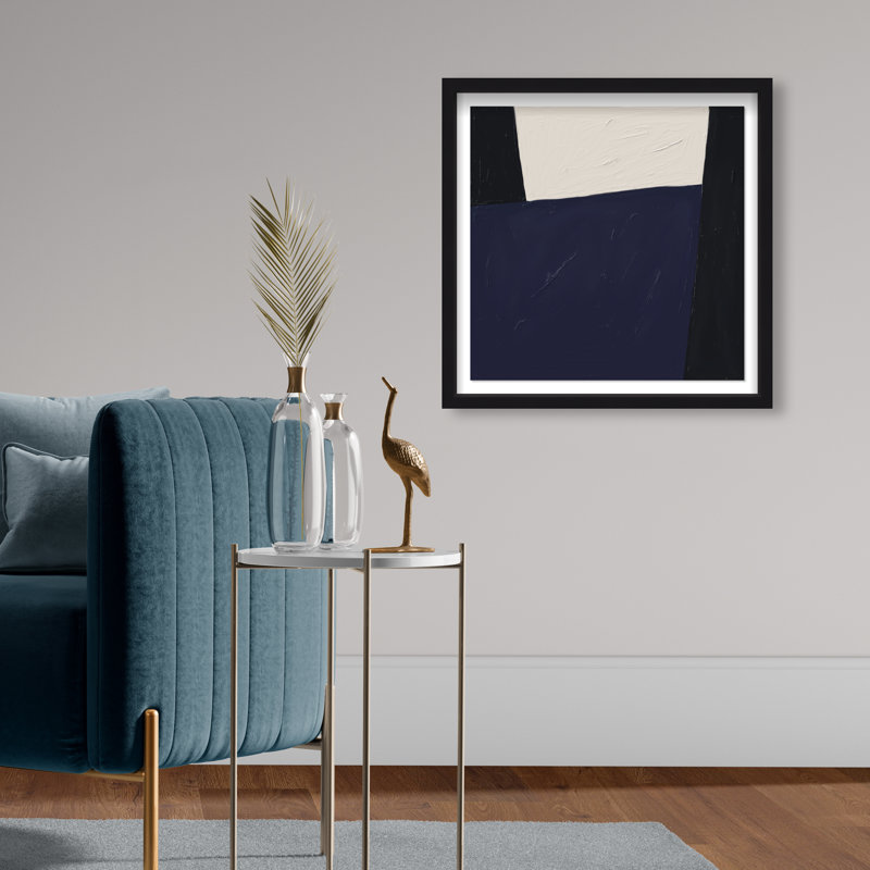 In Blue II Print by Oliver Gal, 21.5"H x 21.5"W, Black Shadowbox
