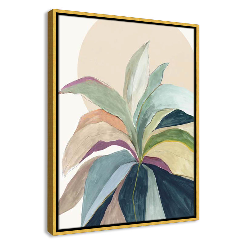 «Byer Sherbrooke Sunny Bright Leaves II» par Asia Jensen, reproduction, H 25,5 po x l 19,5 po x P 2 po, Cadre flottant doré