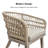  Outdoor Patio Dining Chairs with Cushion and All-Weather PE Rattan