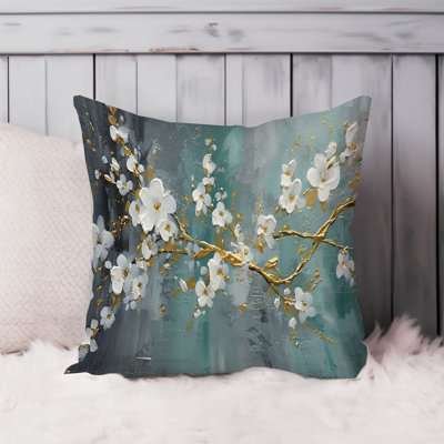 Floral White Blossom Flowers Modern