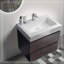 Meuble-lavabo de salle de bain avec lavabo, grand meuble-lavabo flottant mural