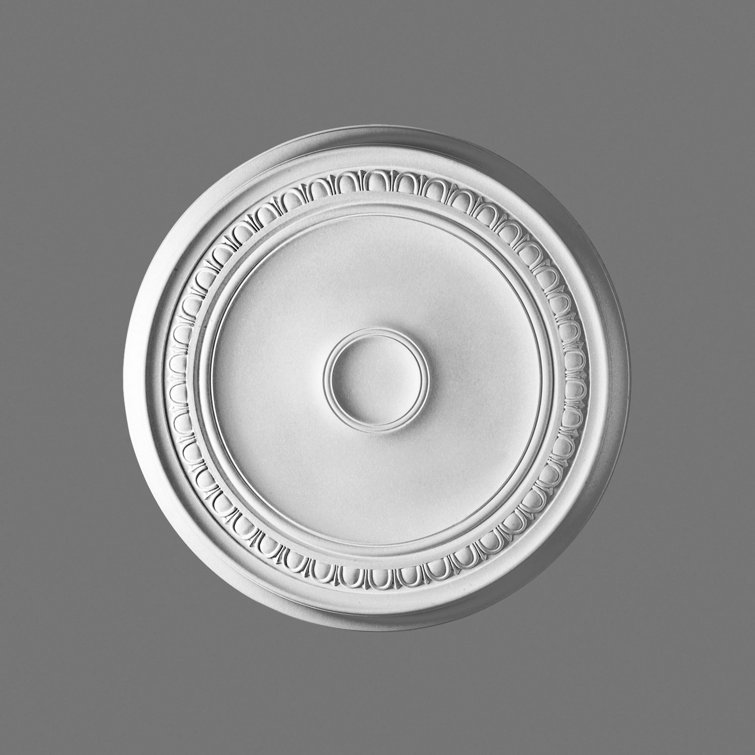 24-3/8 In x 1-5/8 In Egg and Dart Primed White Polyurethane Ceiling Medallion