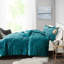 Housse de couette luxueuse en velours pervenche avec oreiller et design pour une chambre à coucher élégante-117329210-117329209