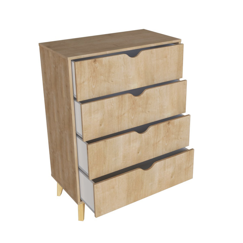 Jasmond 30'' W 4 - Drawer Dresser, Natural Wood