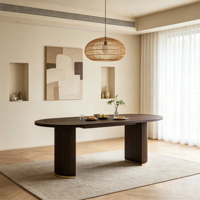 Oval Dining Table Double Pedestal