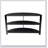 Kalne Console Table Half Moon Shape with 2 Open Shelves