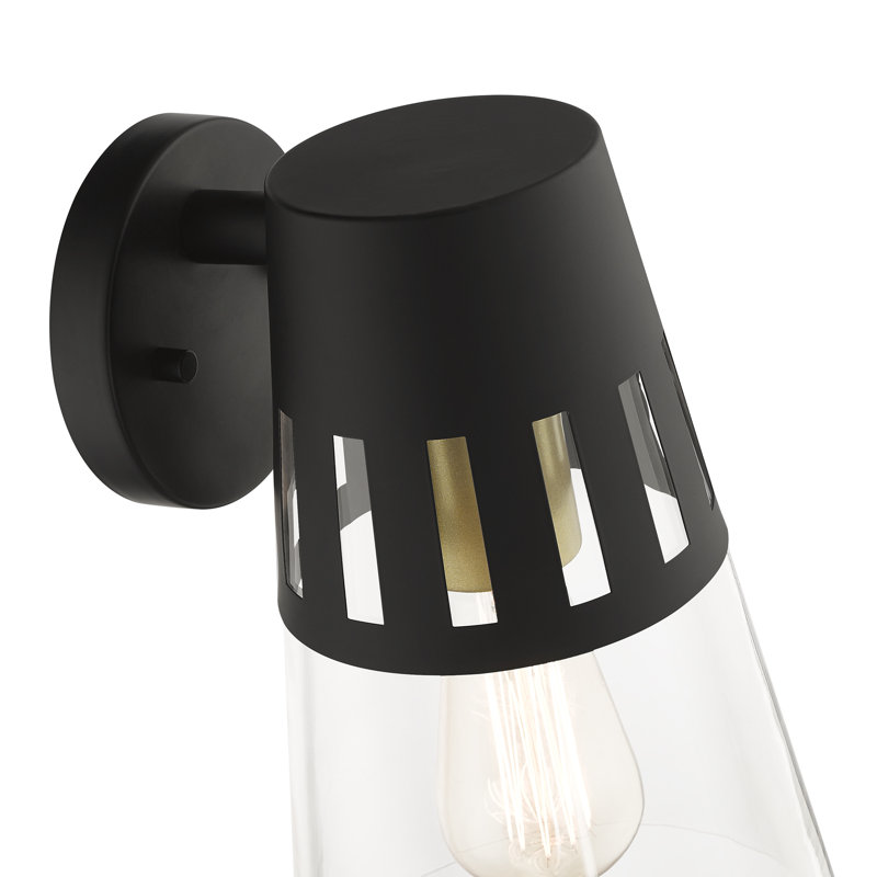 Margaretta Wall Light, Black, 11" H x 7" W x 7.75" D