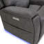 Fauteuil inclinable Valencia Campania | Tissu de qualité supérieure durable, souple et souple de qualité supérieure, fauteuil inclinable électrique, soutien lombaire électrique, appui-tête électrique, charge sans fil, éclairage à DEL (siège uni