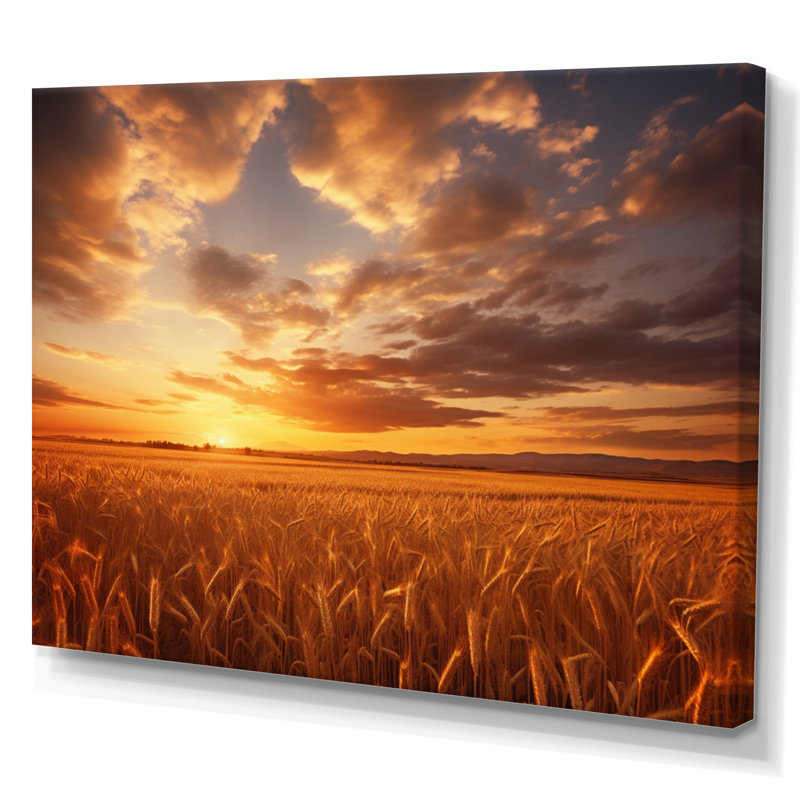 «Scenic Sky On Golden Horizon III», reproduction d'art sur toile, 34" H x 44" W, Toile tendue