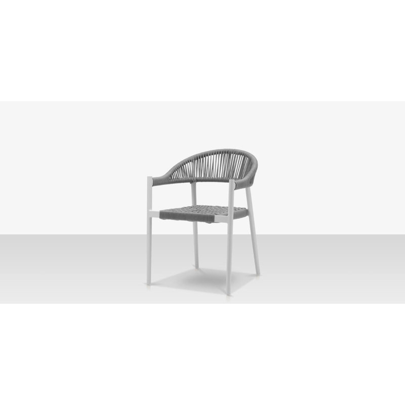 Chaise de salle à manger avec accoudoirs Skye, gris