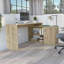 Bureau d'ordinateur en L Axis avec rangement ouvert et fermé-287646507