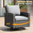 Patio Wicker Swivel Rocker Chair with Cushions-1860089017