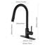 Robinet de cuisine avec douchette extractible-117581086