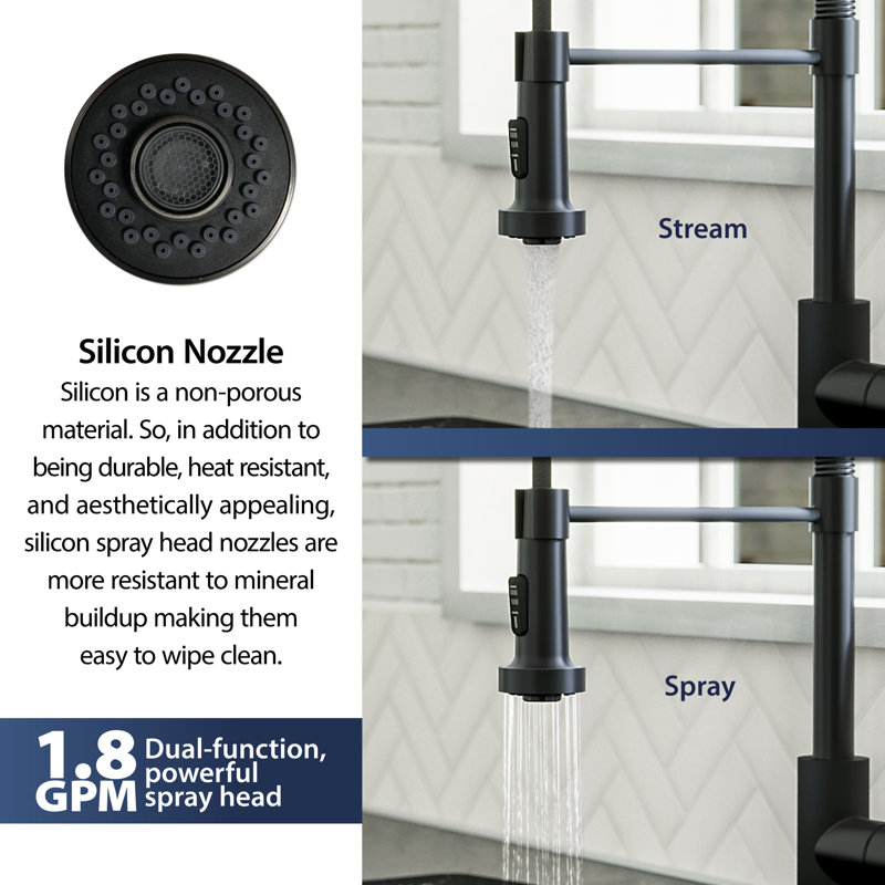 Karran Loxton Pull Down Touchless Kitchen Faucet, Matte Black