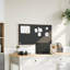 Chalkboard With Solid Pine Wood Frame Black-1141116098