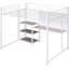 Lit mezzanine double avec bureau et espace de rangement - Maximisez l'utilisation de votre tableau blanc en métal pour une étude efficace-1289389863-1289389880