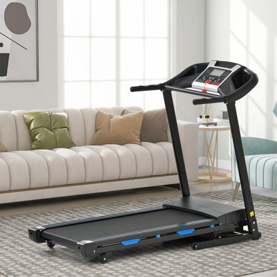 Treadmills For Home, Electric Treadmill With  Automatic Incline, Foldable 3.5HP Workout Running Machine Walking, Double Running Board Shock Absorption Pulse Sensor Bluetooth Speaker APP FITSHOW.