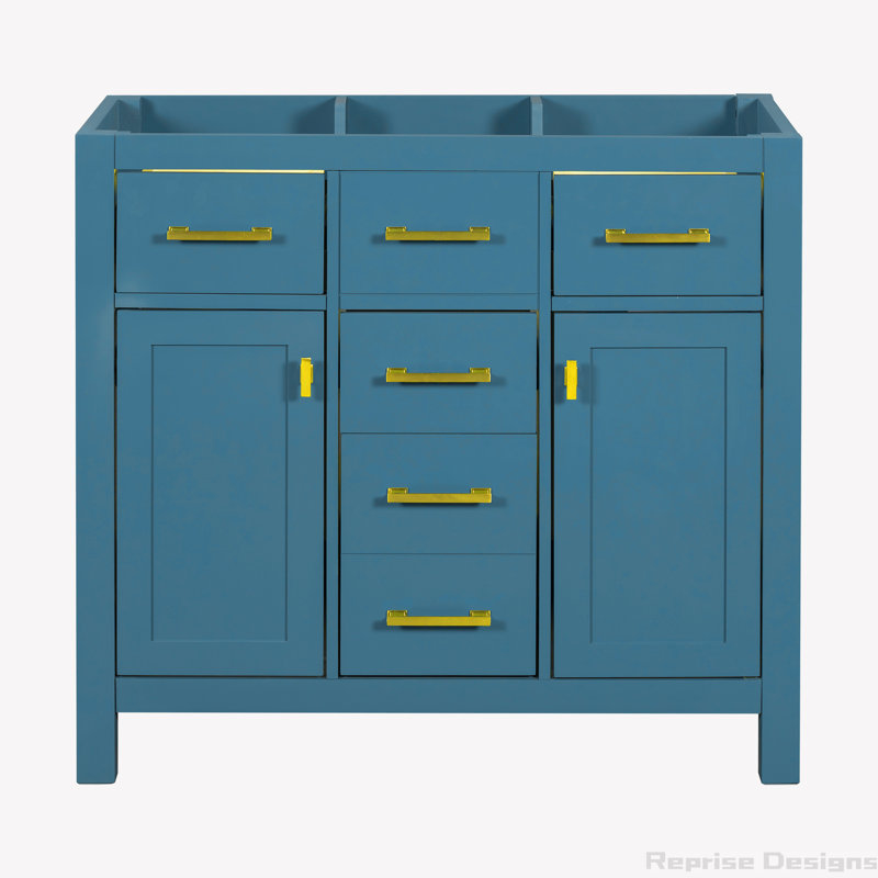 Base de meuble-lavabo simple 35,51 po seulement, Bleu
