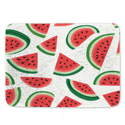 Fruit Bath Mat Watermelon Bathroom Decor Slice