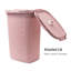  Panier à linge mince 60 L, panier à linge, couvercle, style osier, plastique-73408768