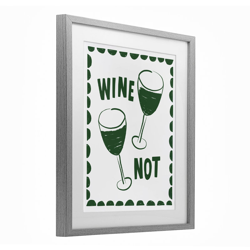 «Green Green», vin non encadré, impression par verre, par Heather Dutton, Cadre de ferme gris, 21" H x 17" W