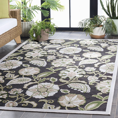 Tapis Cabana 432 à motif floral pour intérieur/extérieur