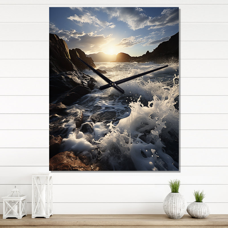 Jekalyn - Très grandes horloges murales nautiques et de plage, Très petit