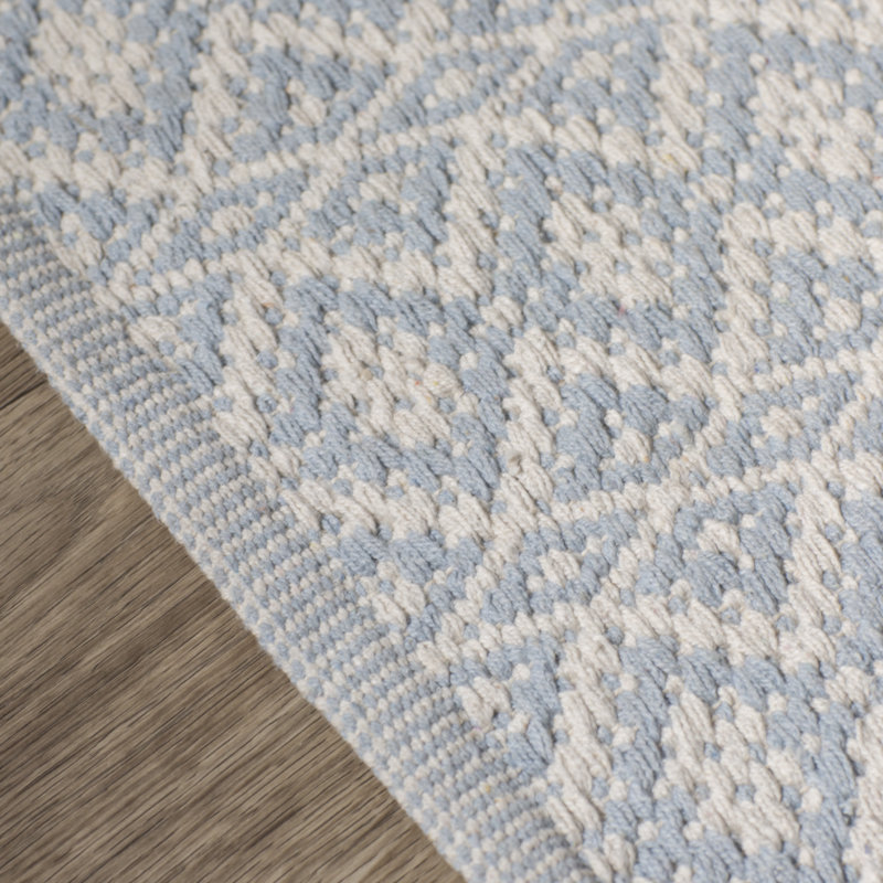 Whorton Hand Woven Cotton Ikat Rug, Rectangle 8' x 10'
